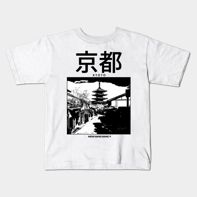 Kyoto - White Kids T-Shirt by Neon Bang Bang